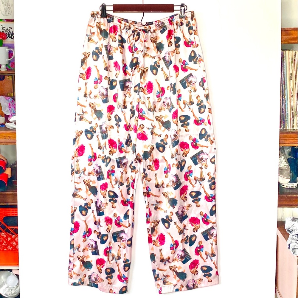 Silky Vargas Girl Pinup Pajama Pants